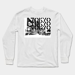 Toykyo Japan Black White Long Sleeve T-Shirt